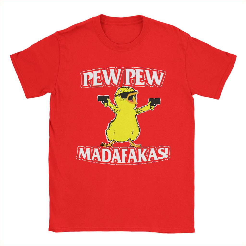 Мужские футболки Duck Pew Pew Madafakas Винтажные футболки из чистого хлопка Футболки с коротким рукавом Футболки с круглым вырезом Одежда Большой размер