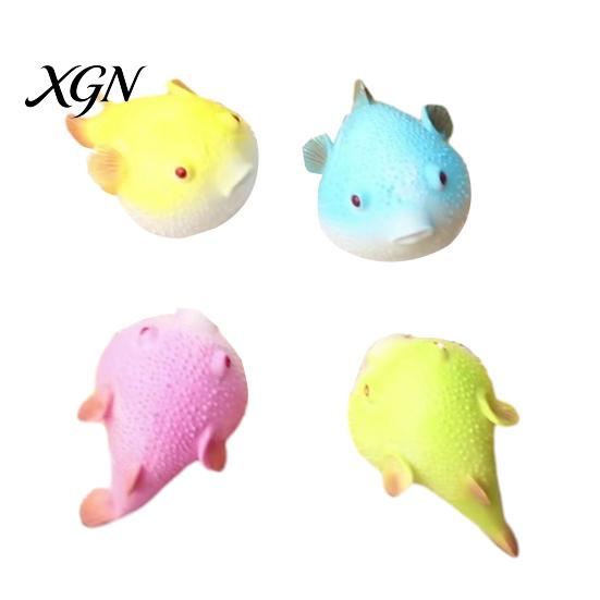 Slow Rebound Toy Flour Pufferfish Stress Ball Squeeze Relief Mini Realistic Puffer Sensory Home Office Worker Decompression