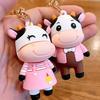 Мультфильм корова кукла брелок школьная сумка подвеска автомобильный брелок пара брелок подарок