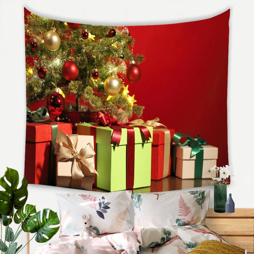 Рождественский новогодний декор, гобелен, гобелен со свечой, настенный художественный гобелен, декор для спальни, домашний декор для гостиной, подарок на Новый год