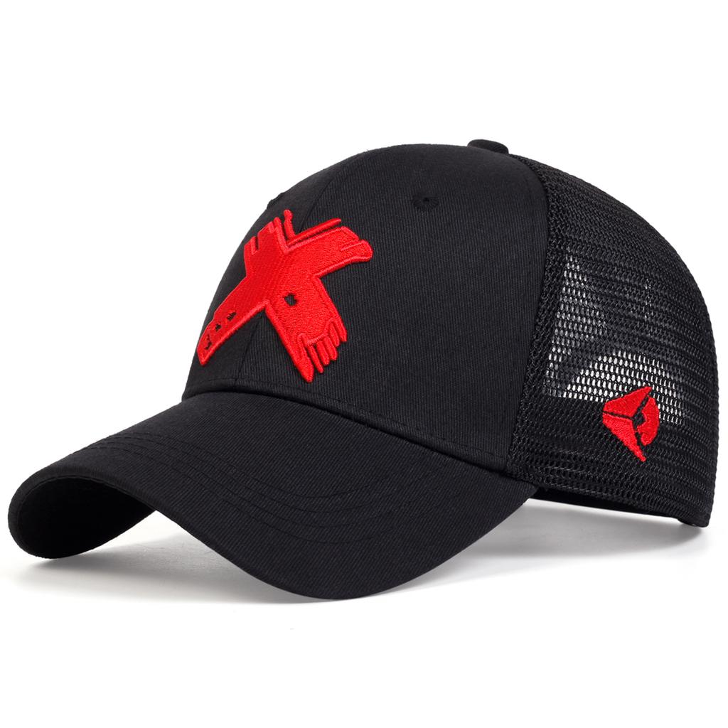 Летняя мужская сетчатая бейсболка для спорта на открытом воздухе X Letter Snapback Hat для женщин унисекс дышащие кепки хип-хоп кепки дальнобойщика