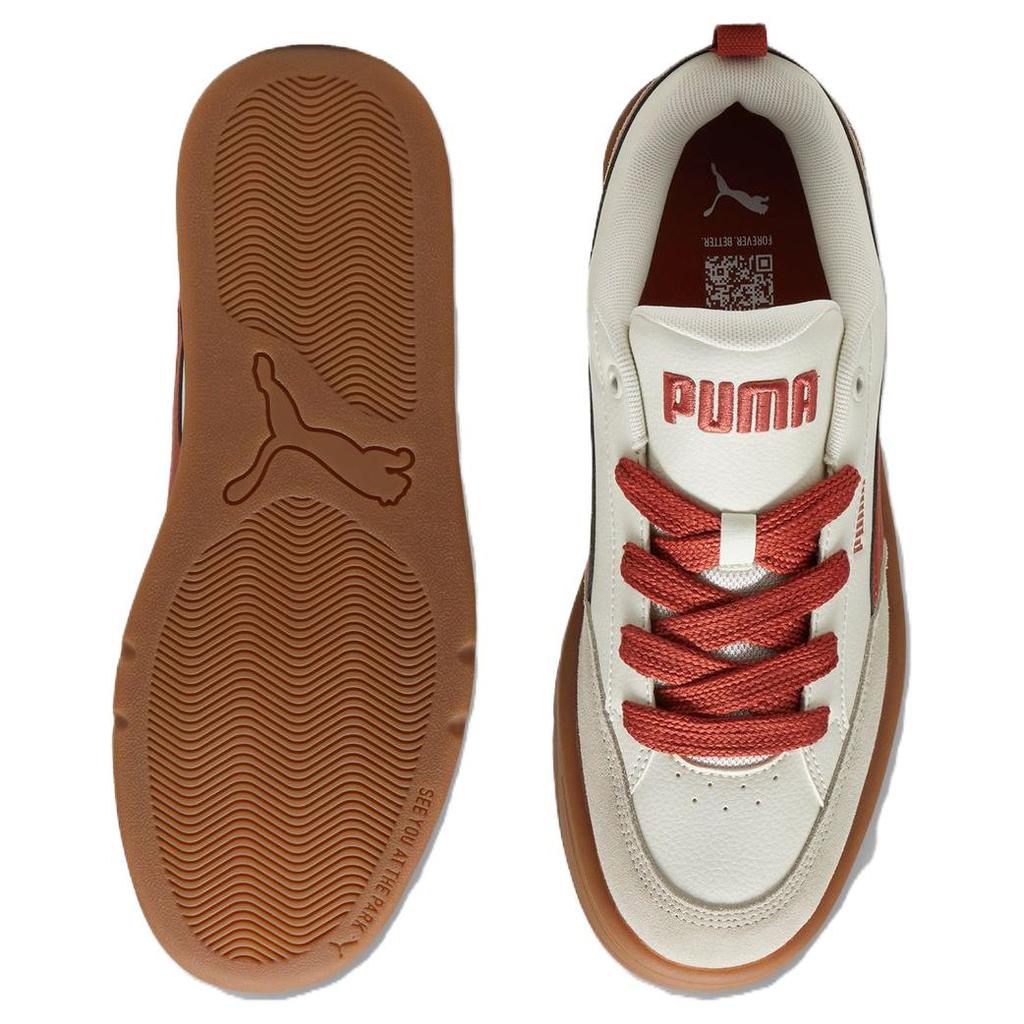 Puma Park Lifestyle Comfortable Fashion Low-Top Sneakers Unisex Sneakers White Red 397262-05