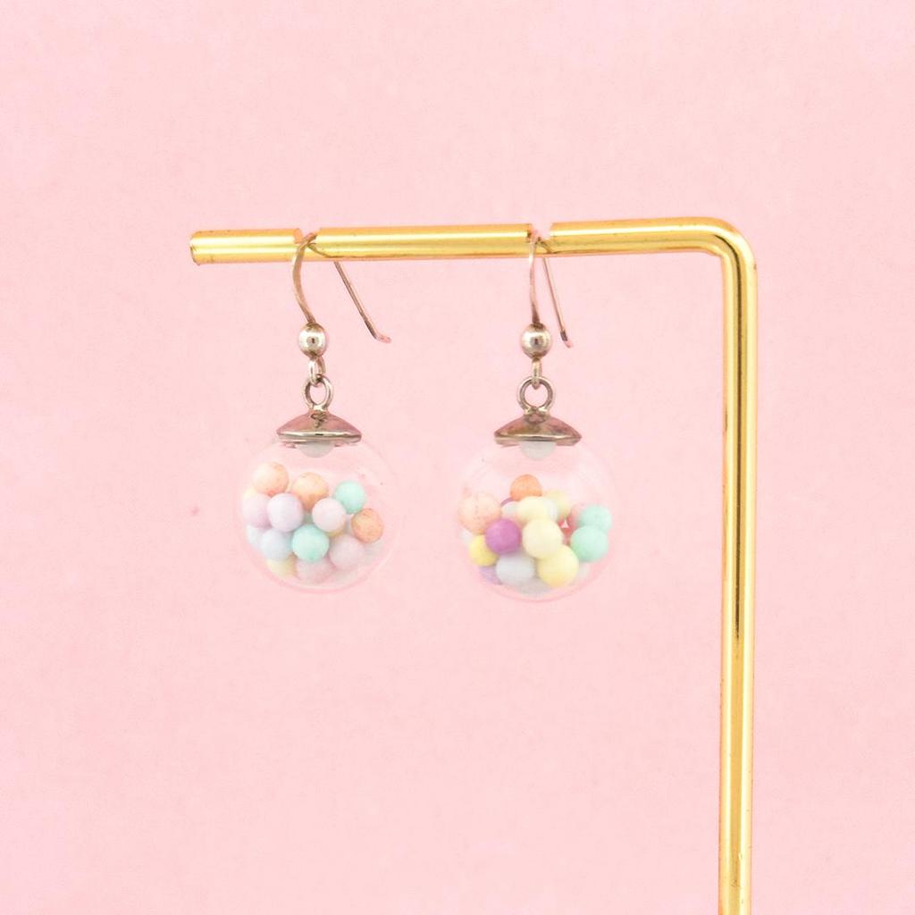 zakkaism Pastel Hook Earrings - Handmade 925 Sterling Silver Jewelry for Women's Gift