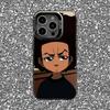Чехол для телефона Riley Freeman Boondocks для iPhone 16,15,14,13,12,11,Pro,XS,Max,Plus,Mini,SE Черный Конфетный Матовый Ударопрочный Чехол