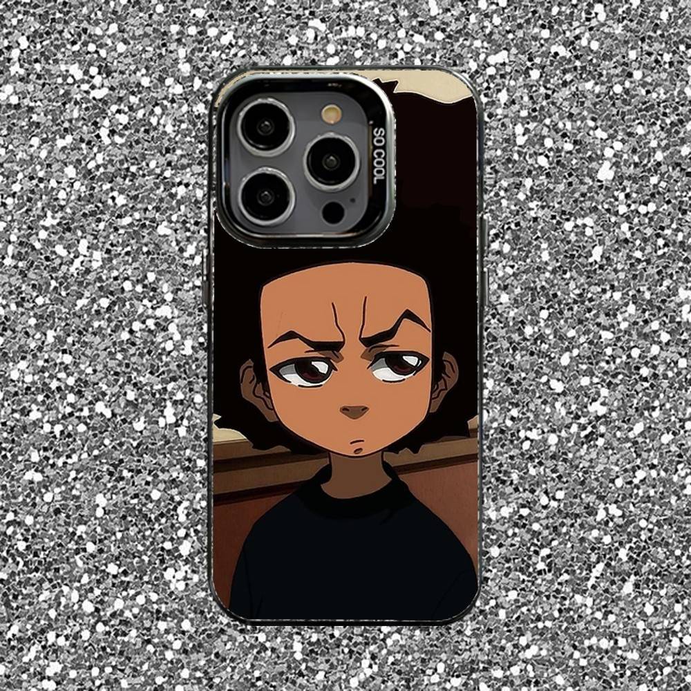 Чехол для телефона Riley Freeman Boondocks для iPhone 16,15,14,13,12,11,Pro,XS,Max,Plus,Mini,SE Черный Конфетный Матовый Ударопрочный Чехол