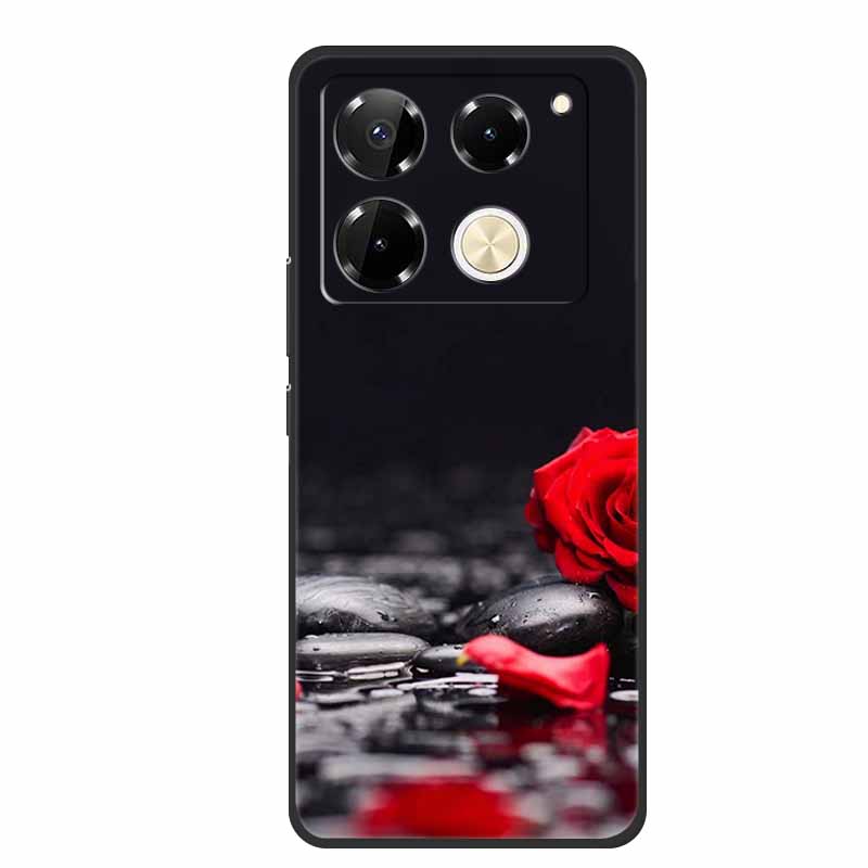 Чехол для Infinix Note 40 Pro 5G, мягкий силиконовый чехол из ТПУ, чехлы для телефона для Infinix Note 40 40pro 4G, Цветочки, Милый Coque Fundas