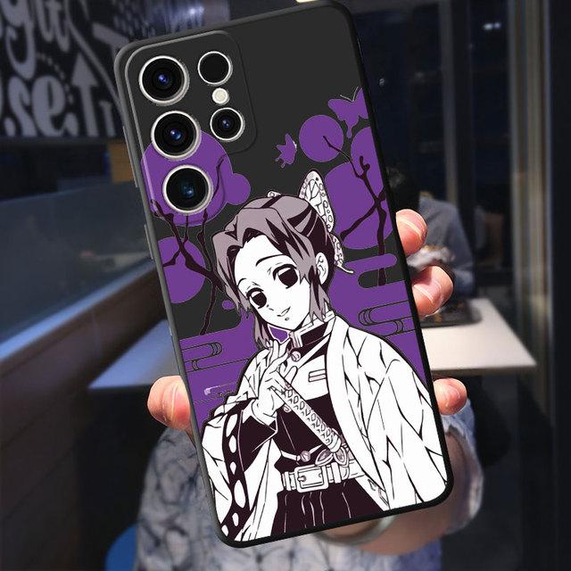 Чехол японского аниме Kurama Demon Slayer для Samsung Galaxy S21 S23 Ultra 5g S8 S7 S10e S20 Fe S22 Plus S10 S9, черный мягкий чехол