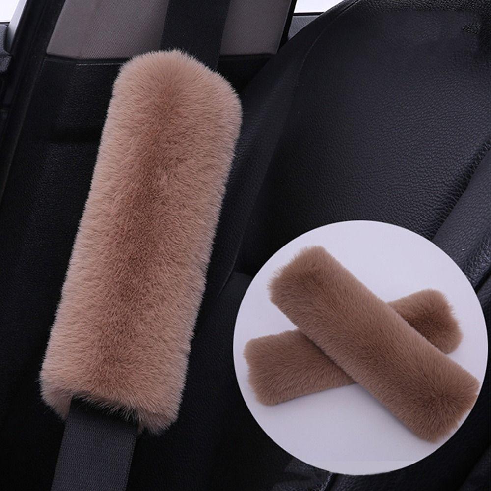 Плюшевая накладка на плечо ремня безопасности, регулируемая защита плеча, аксессуары для салона автомобиля, детская