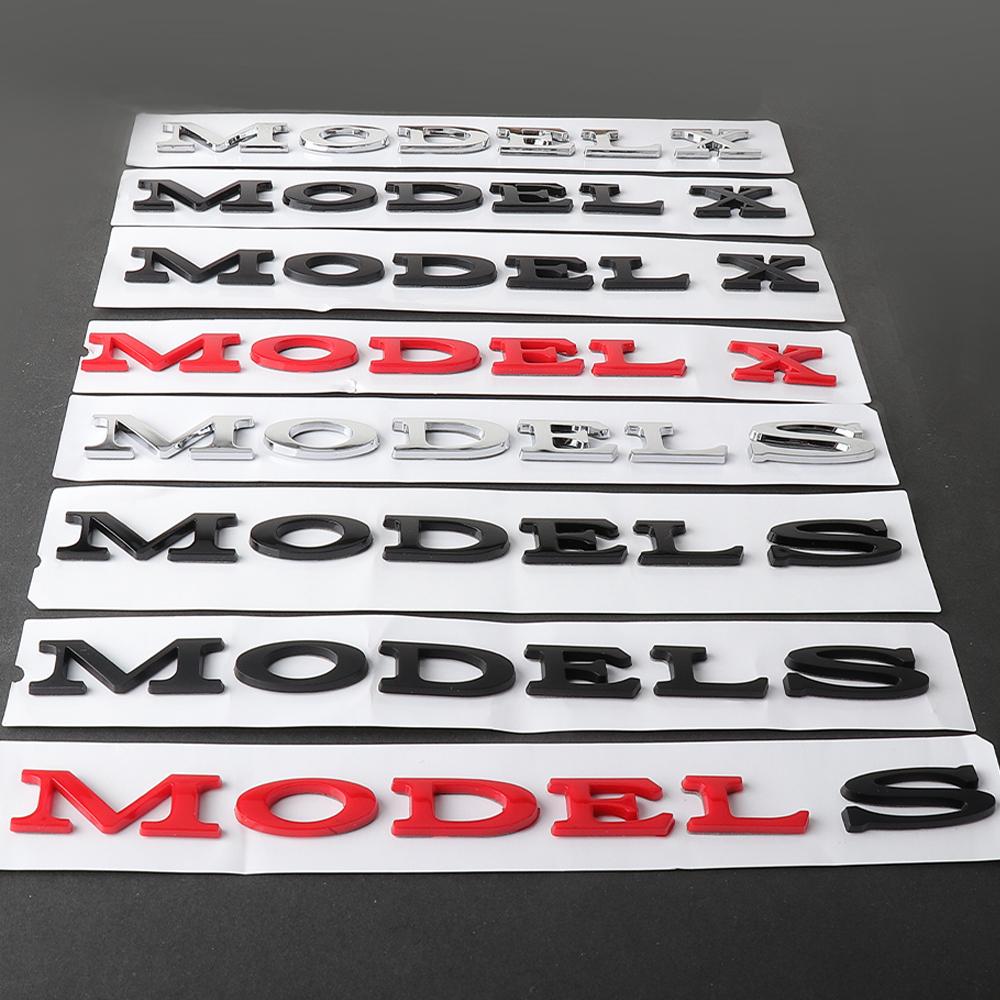 Car Original ABS Letter Logo Rear Tailgate Trunk Emblem Stickers For Tesla MODEL 3 MODEL Y SpaceX DUAL MOTOR Model S Model X