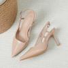 Huiliya spring and summer new one-word buckle with bag head sandals nude pointed thin heel light mouth high heels G8626-58