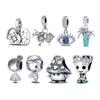 Plata Charms of Ley 925 Original Fits Original Bracelet 925 Silver Women Cuestionary Charms Galaxy Starry Sky Charms Beads