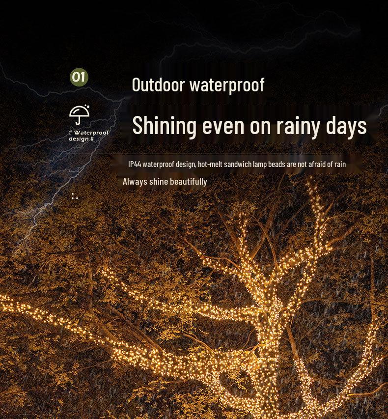 Outdoor LED Twinkling String Lights for Garden, Festival, Christmas, Wedding, Courtyard Decoration