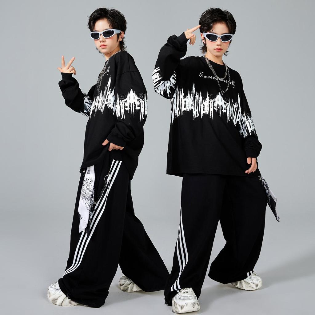 Модные Хип-Хоп Костюмы для Детей Мальчиков и Девочек