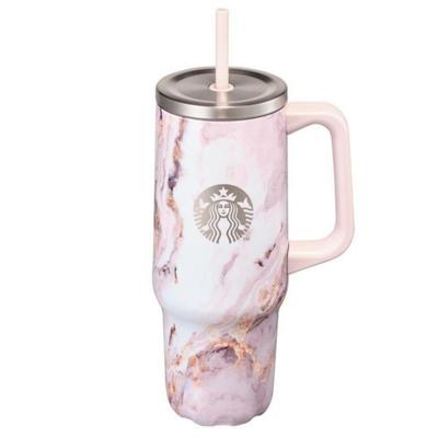 Многоразовый стакан SS Swell Marble XL 880 мл – Стильный и многоразовый