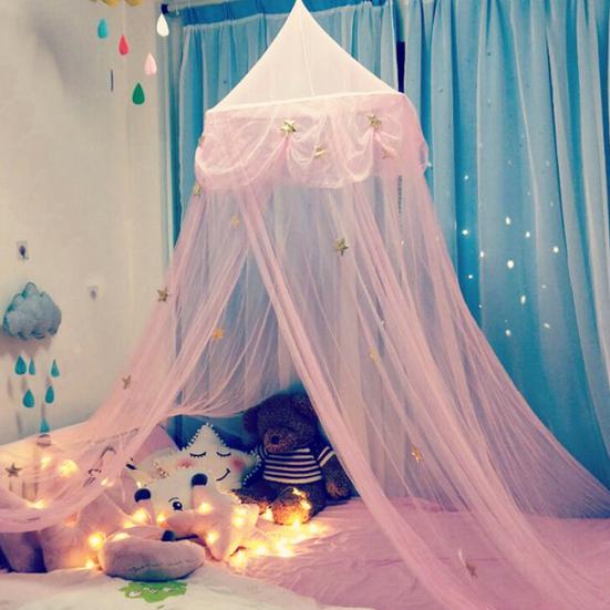 Тюль со звездой и бабочкой, детская кровать, купольный балдахин, занавеска, подвесная палатка с москитной сеткой