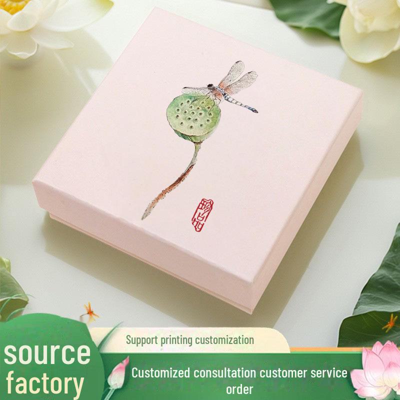 Шкатулка для украшений Lotus для браслетов, брошей, подвесок и саше - подарочная упаковочная коробка с верхней и нижней крышками