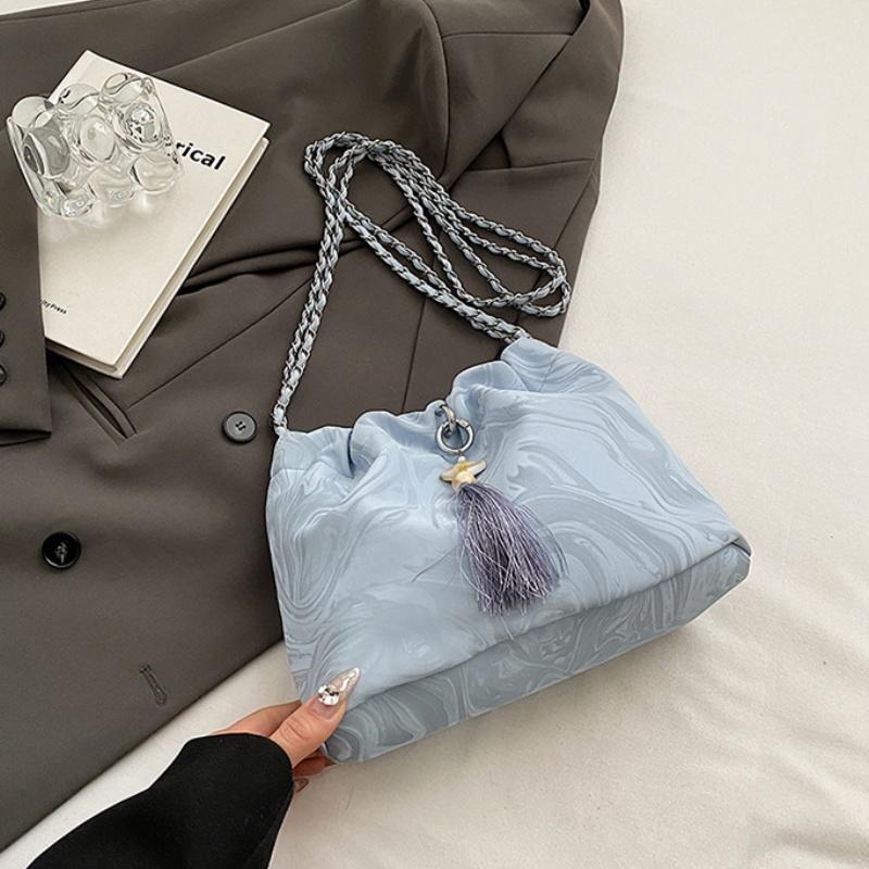 Модная сумка-ведро на шнурке, китайская сотня сумок, женская сумка через плечо с цепочкой, подвеска, украшение из искусственной кожи