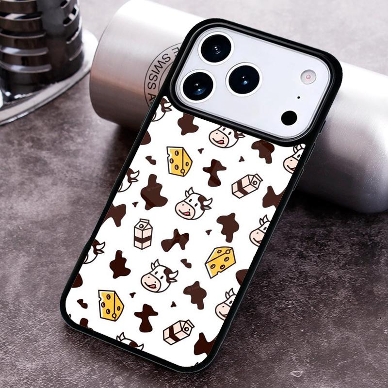 Роскошный чехол для телефона с принтом коровьей шкуры для iPhone 17 16 15 Pro Max Air 14 13 12 11 Plus Ударопрочный чехол Capa