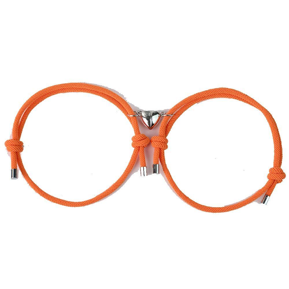 Love Couple Bracelet Handmade Fortune Bracelet Retro Magnetic Heart Bracelet  Couple