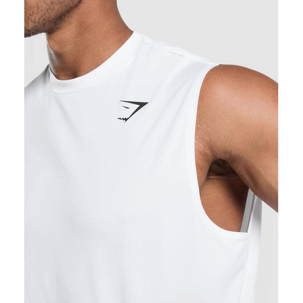 Gymshark Увеличенный производительный бак белого цвета A6a5u Wb57