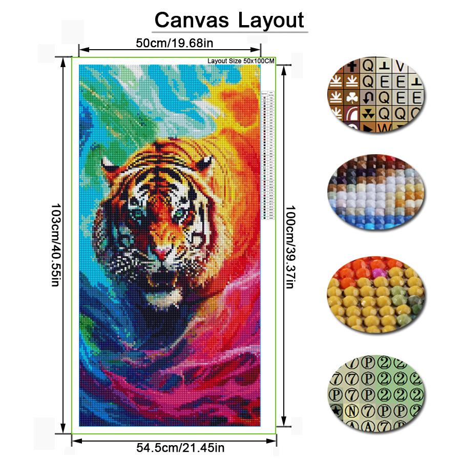 Алмазная живопись Новая коллекция Тигр Diy Полная вышивка стразами Дикие животные Мозаика Наборы для вышивки крестом Декор для стен
