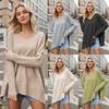 Knitwear Sweater Sexy Pullover Plus Size V-neck Fashion Women's Clothing