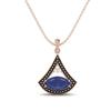 Blue Sapphire Marquise Necklace- 925 Sterling Silver