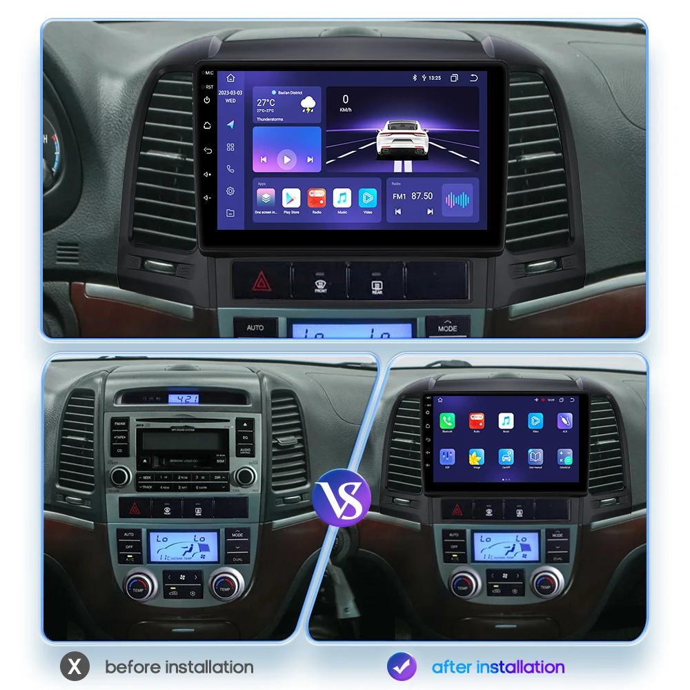 OSSURET 2din Android Автомагнитола для Hyundai Santa Fe 2 2006 - 2012 Автомобильный Радио Мультимедиа Видео Плеер GPS Navi Головное Устройство Интеллектуальный Carplay Auto RDS