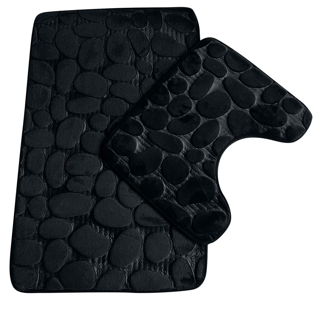 Нескользящий коврик для ванной 50 х 80 см и коврик для туалета 50 х 40 см, набор ковриков для ванной из 2 предметов, мягкий коврик для ванной, моющиеся коврики для ванной комнаты