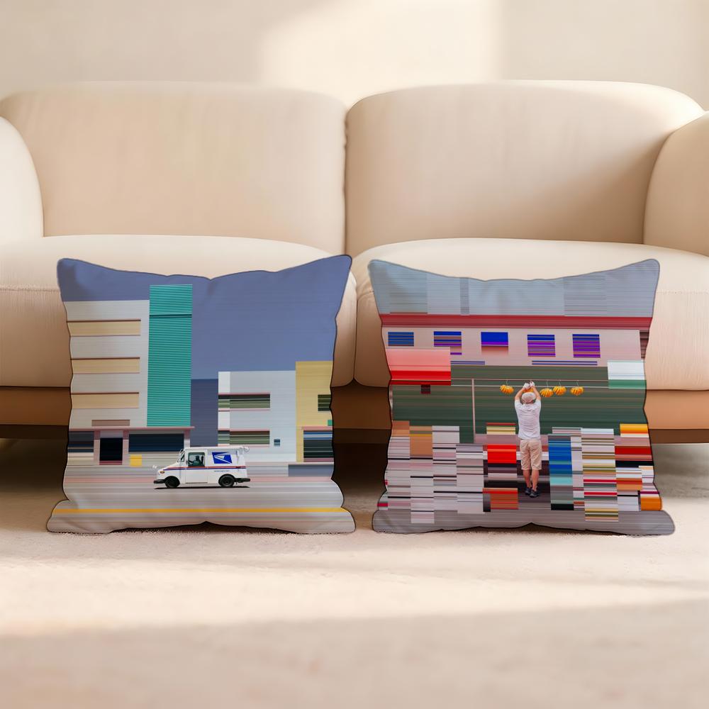 World Premium Printing Cushion Cover Premium Comfort Reversible Pillow Cove -Two in One Design for Any Room & Car Interior