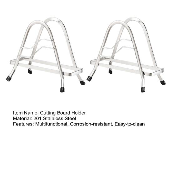 Держатель для разделочных досок Треугольный из нержавеющей стали Органайзер для разделочных досок Противоскользящая подставка для сковородок Подставка для хранения разделочных досок для кухонной столешницы
