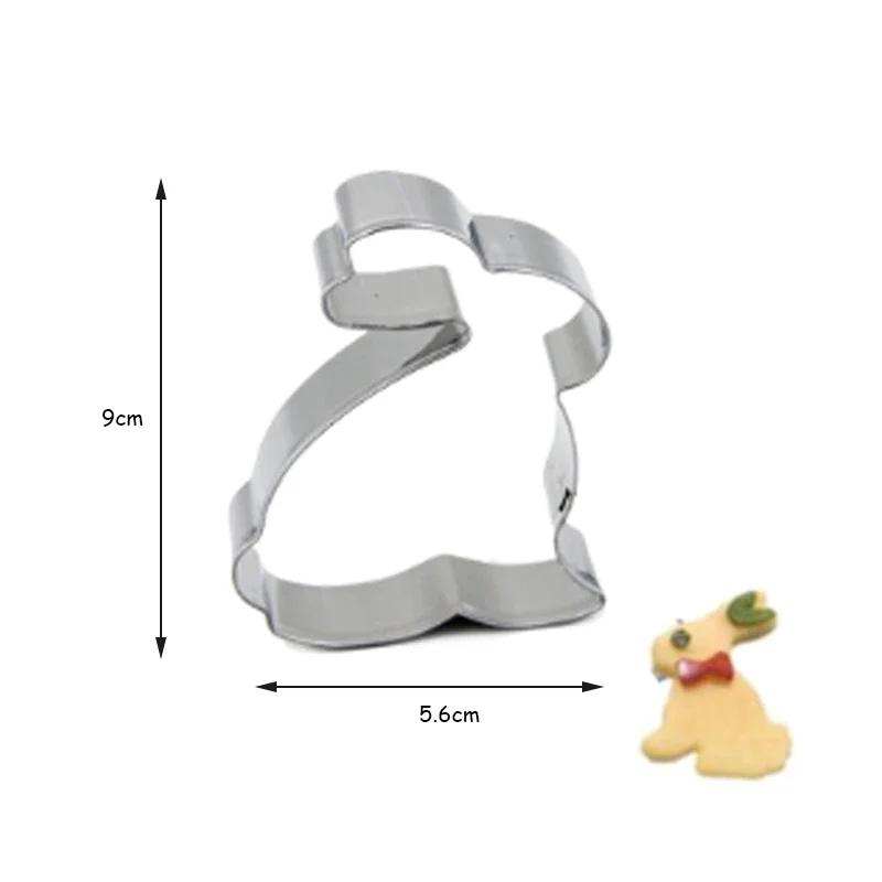 New Easter Cookie Cutter Set Bunny,Egg,Flower,Rabbit Face,Chick,Carrot,Butterfly-Stainless Steel Fondant Cutter Mold Baking Tool