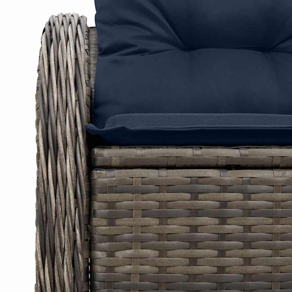 Garden Sofa with Cushions 121 x 62 x 69 cm Poly Rattan