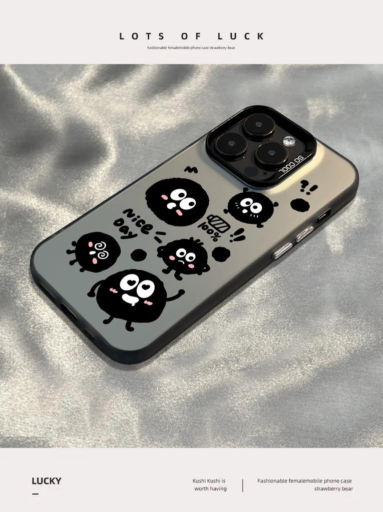 Funny smiley face small briquettes for apple 15promax mobile phone case advanced sense 14/13/12 all-inclusive 11 explosion