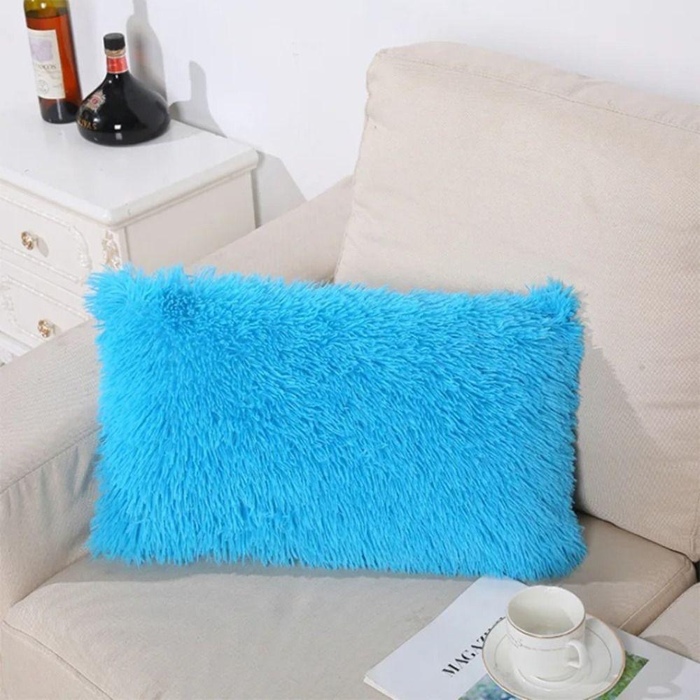Rectangular Shape Crystal Plush Pillow Plush Mink Plush Pillow Nordic Pillowcase Living Room