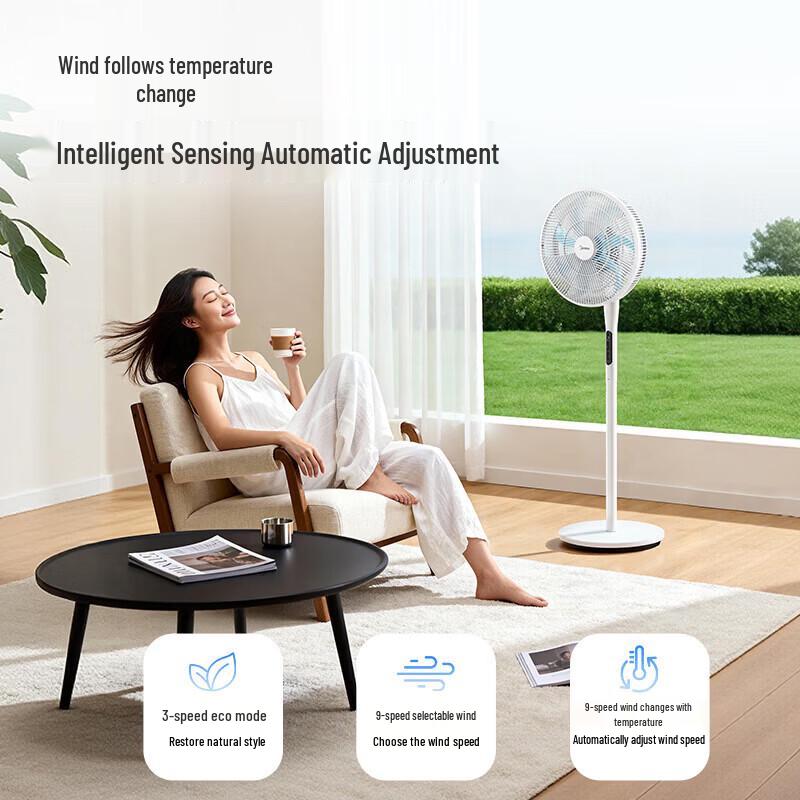 Midea Smart Standing Fan with Voice Control CN plug (adapter included)