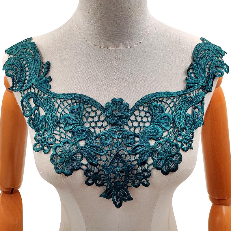 Water Soluble Lace Embroidery Chest Flower Three-dimensional Embroidery Collar Flower Polyester Silk Hollowed Out Collar DIY Lace Accessories
