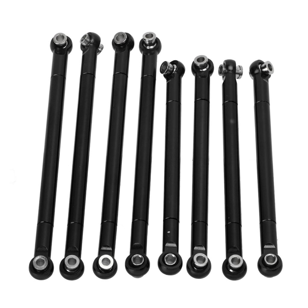 8PCS Metal Full Car Tie Rod Tie Lever Link Pull Rod for MN86 Series Model Upgrade RC CarBlack