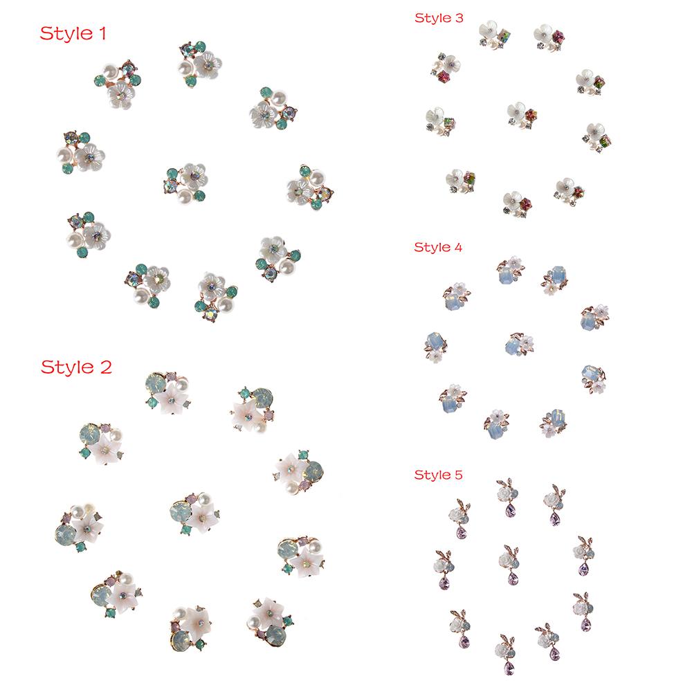 Craft Flatback Plating Rhinestone Button Pearl Buttons Flower Buckle Apparel Sewing