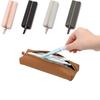 Fashion Large Capacity Leather Pencil Bag Cute PenCase Stationery Holder Storage Box Zipper Pencil Pouch Student School Supplies