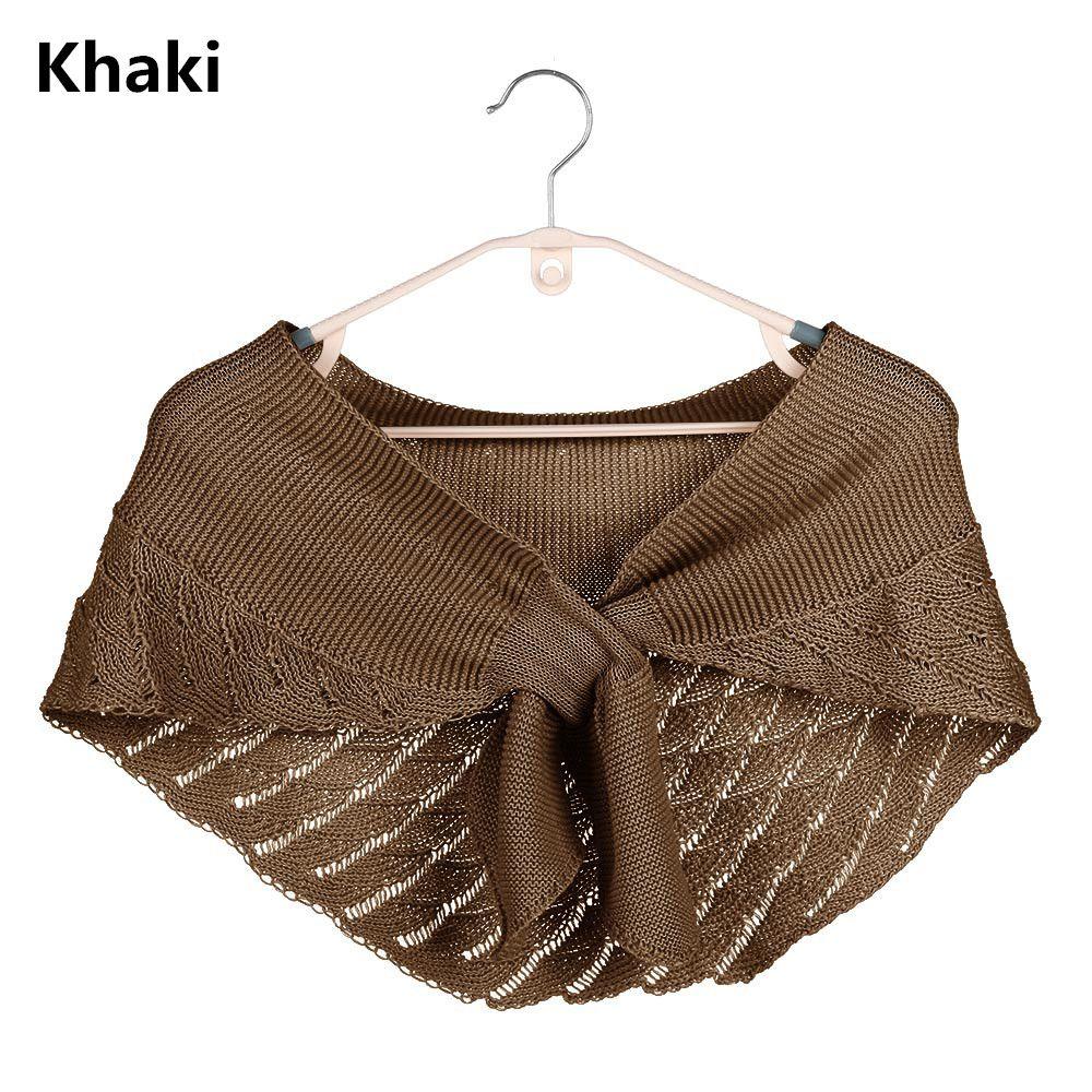 Fashion Women For T-shirt Soft Windproof Detachable Warm Scarf Knitted Fake Collar Shawl