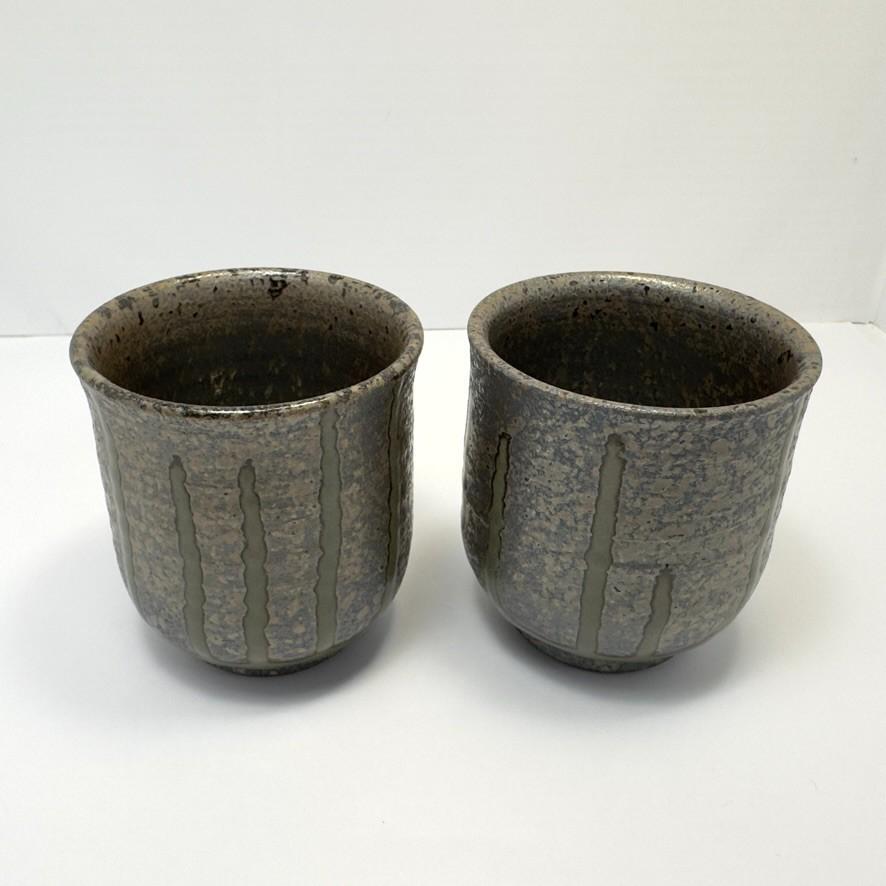 Tokoname Ware Teacup Pair Yunomi Kaiyunagashi Made In Japan