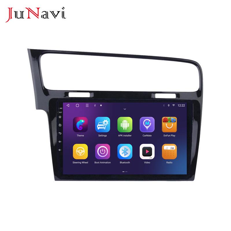 Compatible Android Large Screen Navigation with Bluetooth and Wireless CarPlay for Volkswagen Golf 7 (2014-2018).
