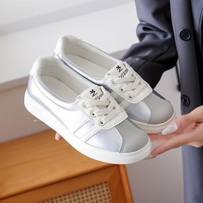 Маленькие белые туфли детские осенние новые студенческие женские туфли повседневные спортивные универсальные кеды уличная съемка