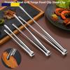 Stainless Steel Grill Tongs Food Clip BBQ Steak Clip Bread Tong Cooking Utensils Party Non-Slip Kitchen Gadgets Accessories