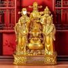 Five Wealth Gods Buddha Statue: Prosperity & Treasure Decoration for Entrance, Hall, or Counter - Ideal Housewarming or Opening Gift