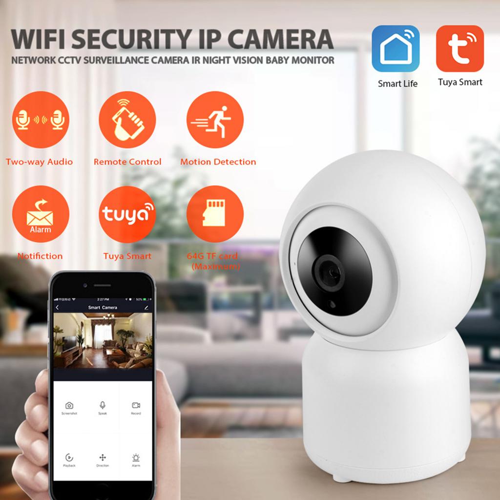 1080P Intelligent Wireless Camera WiFi CCTV Home Security Monitor Work With for Tuya (Royaume Uni )