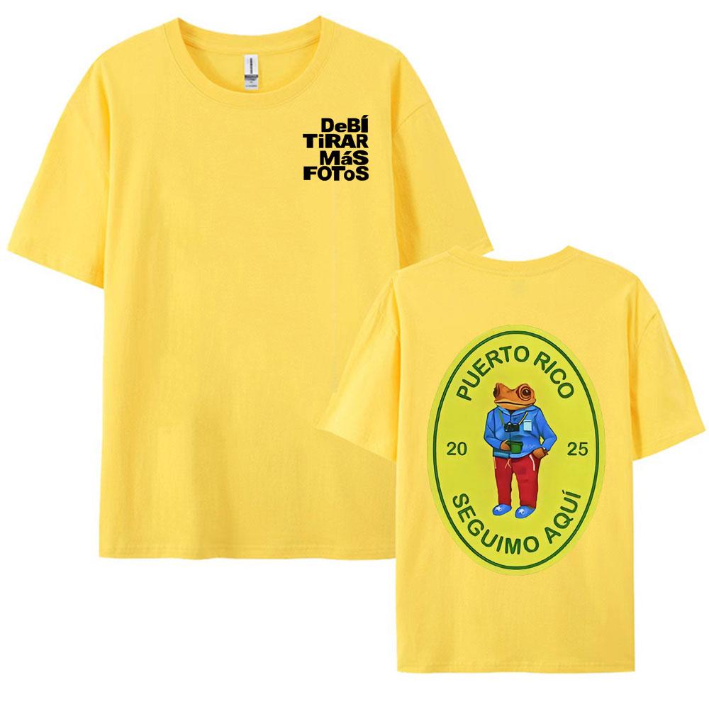 Rapper Bad Bunny Debi Tirar Mas Fotos DTMF Merch T Shirts Hipster High Street Vintage for Unisex Women Fashion100 Cotton Tshirt