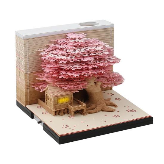3D Tree House блокнот бумажная скульптура модель гладкий письменный стол календарь семейный блокнот для заметок с