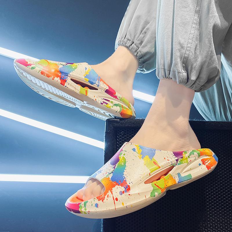 Летние нескользящие износостойкие дышащие повседневные сандалии и тапочки Модные легкие тапочки из ЭВА Пляжная обувь